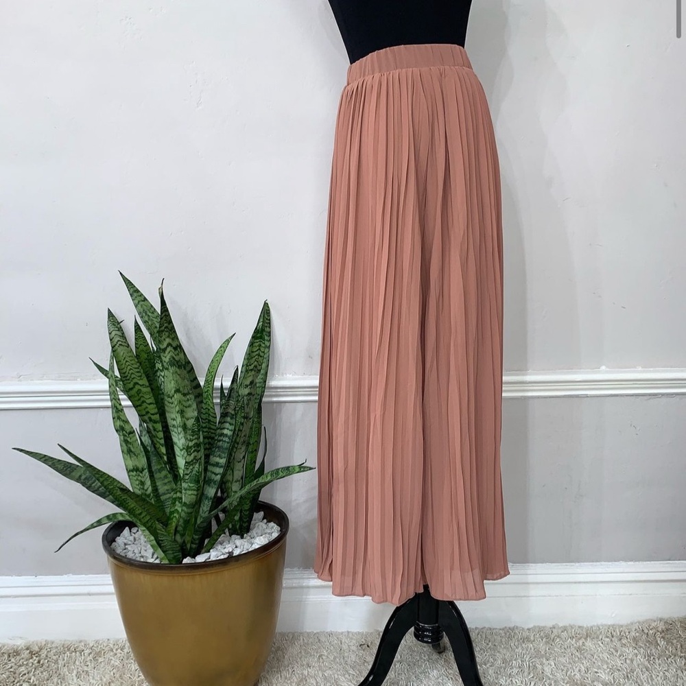 DARK PEACH PALAZZO PANTS